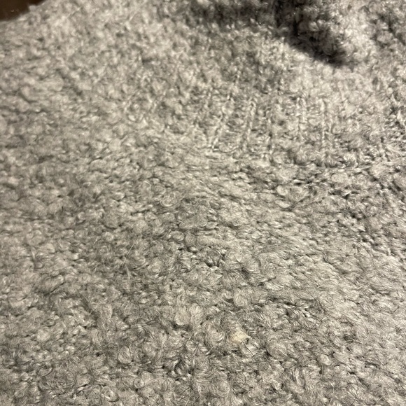 Aritzia Wilfred free grey fuzzy boucle knit turtleneck tunic sweater dress - Picture 3 of 4